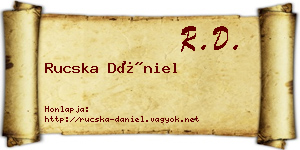 Rucska Dániel névjegykártya